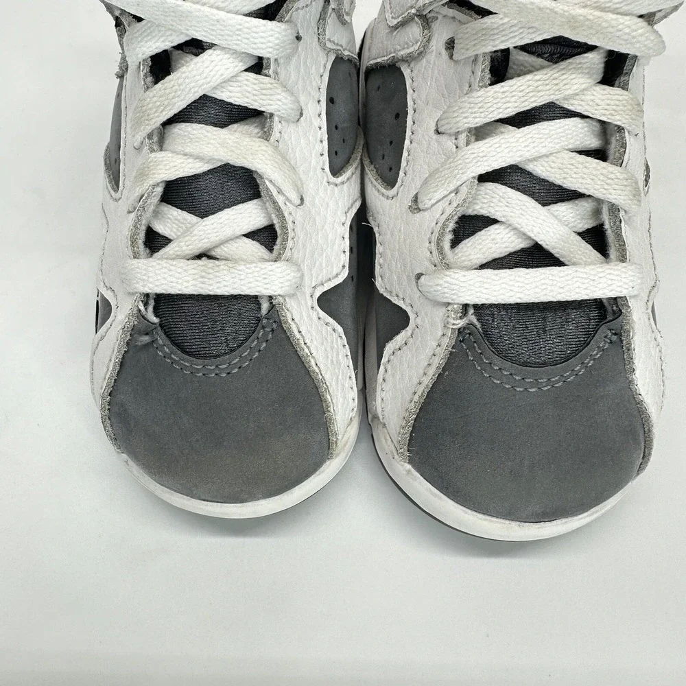 Nike Air Jordan VII 7 Baby Toddler Size 6C‎ Gray White Lace Up DJ2776-100